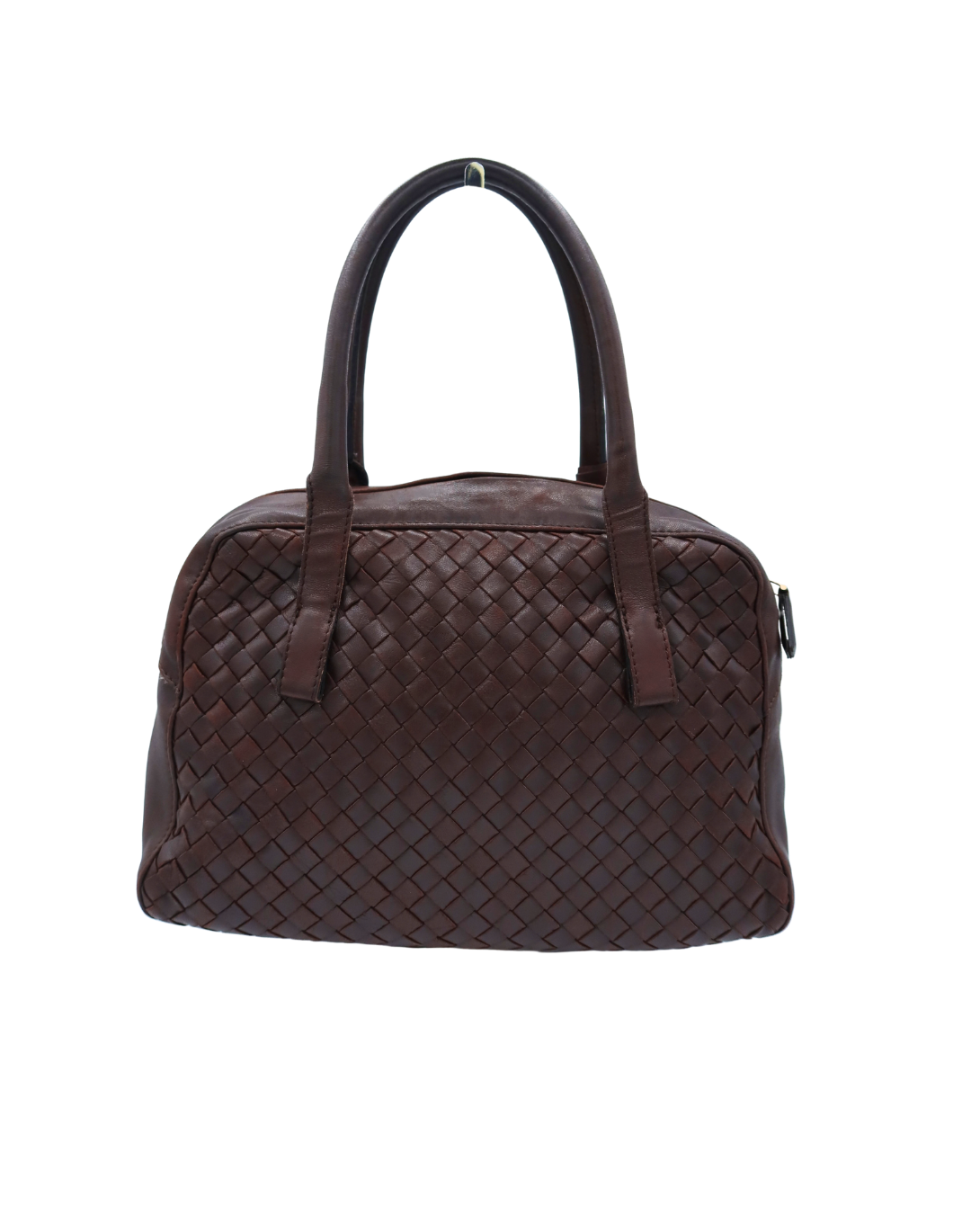 Bottega Veneta Brown Intrecciato Hand Bag with Crossbody Strap