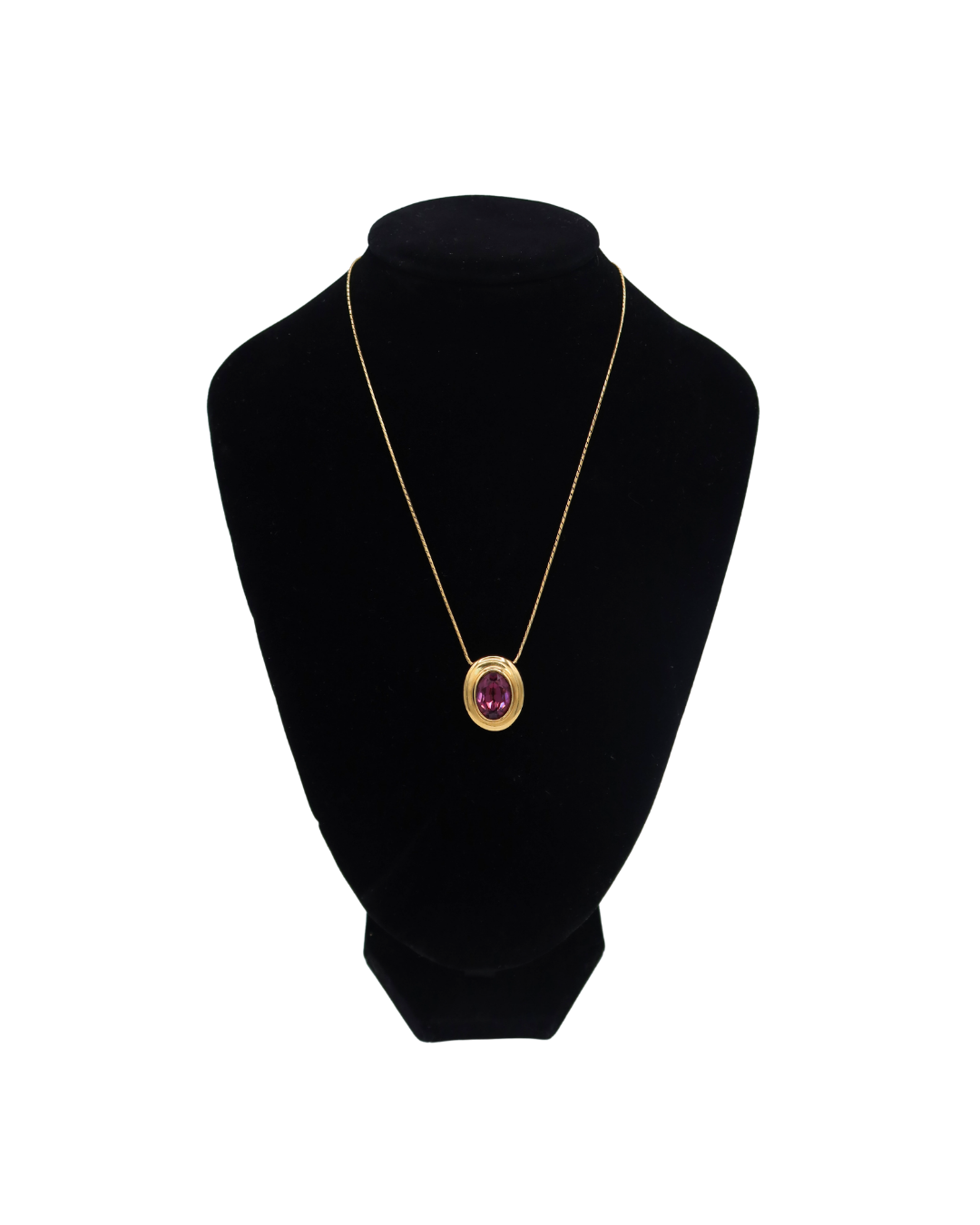 Givenchy Vintage Pink and Gold Toned Pendant Necklace