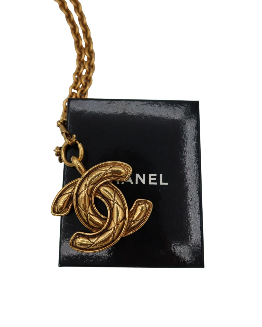 Chanel Matelassé Large Pendant Necklace
