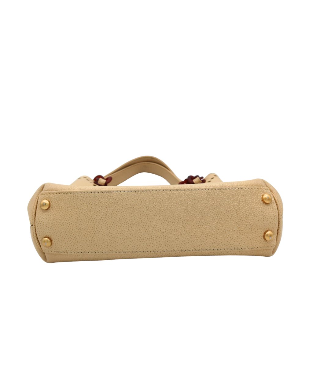 Chanel Vintage Cream Caviar Leather Perforated Bag 2003-2004