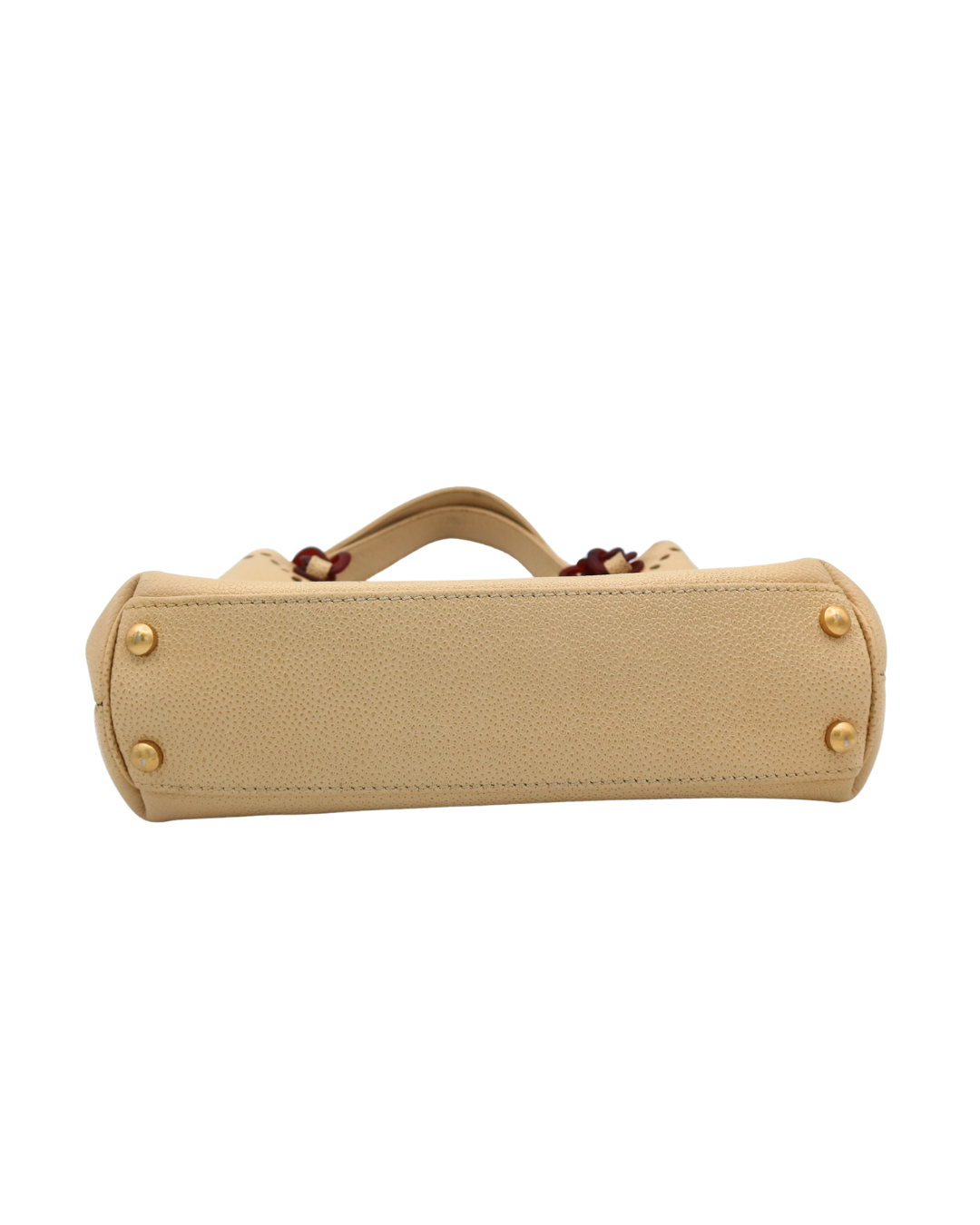 Chanel Vintage Cream Caviar Leather Perforated Bag 2003-2004