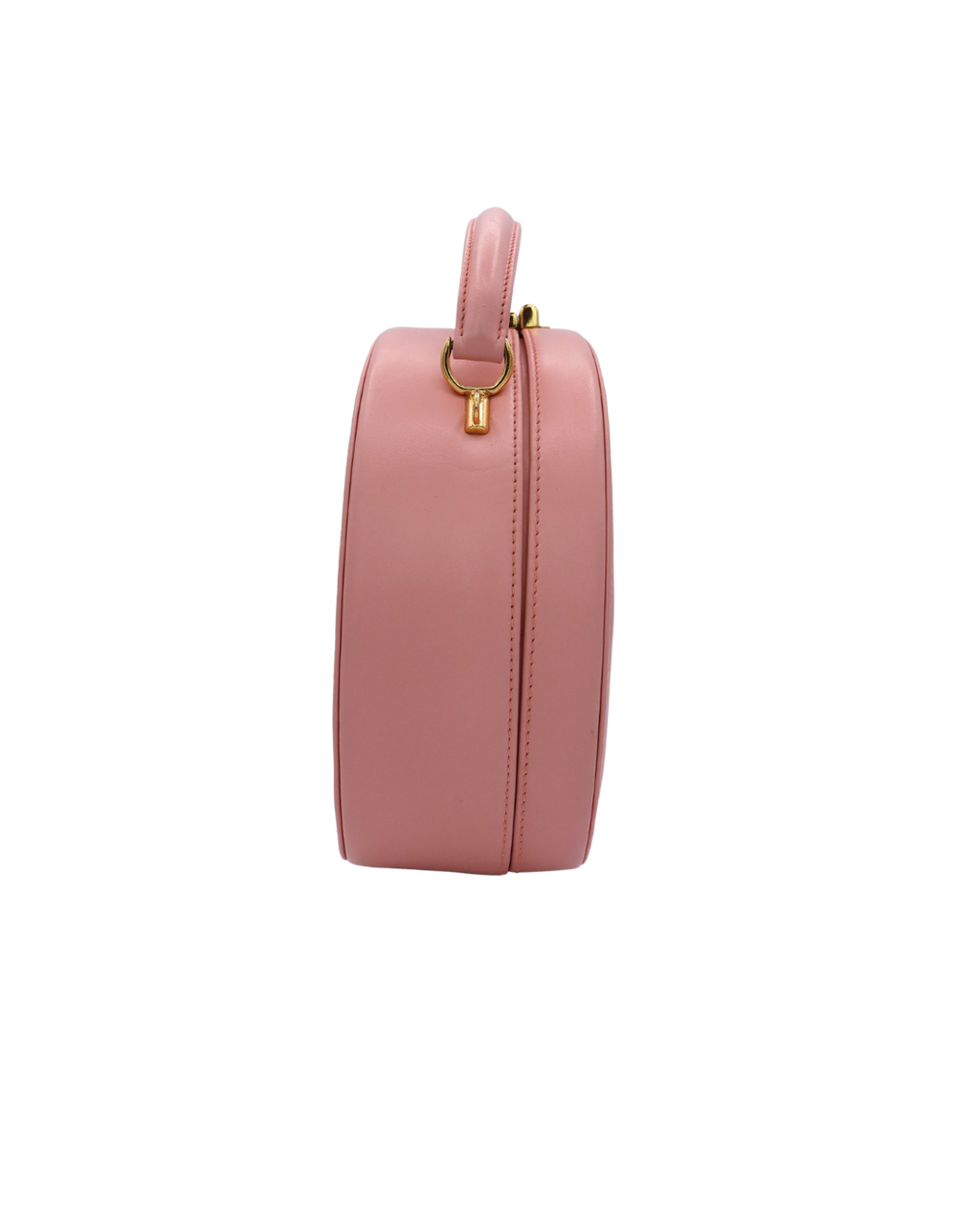 Gucci Vintage Pink Round Top Handle Bag with Chain 1992