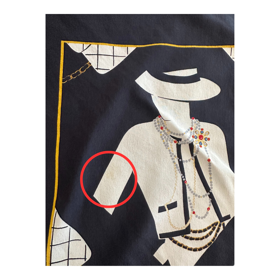 Chanel Vintage Silk Scarf Coco Chanel
