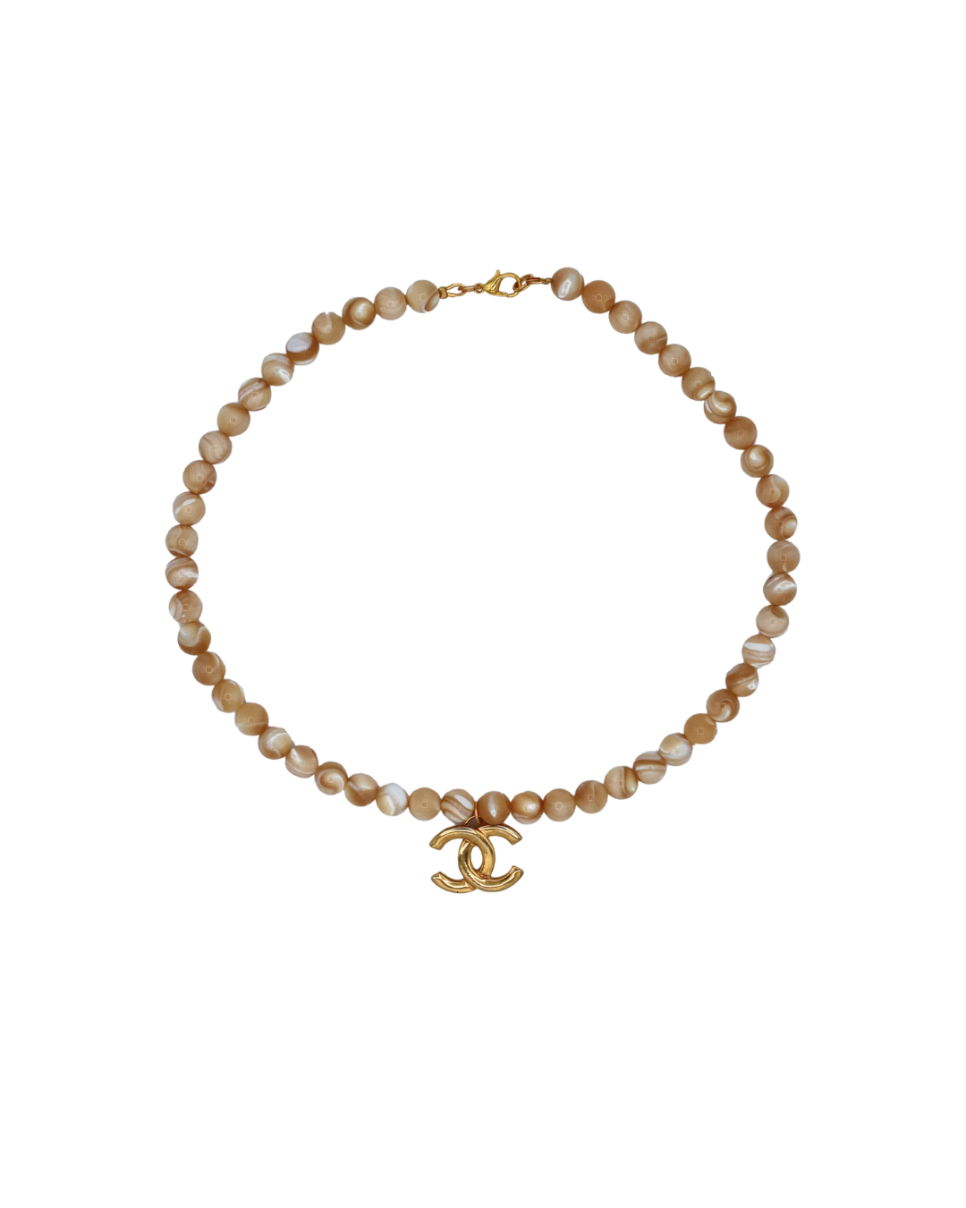 Chanel Reworked Tan Necklace