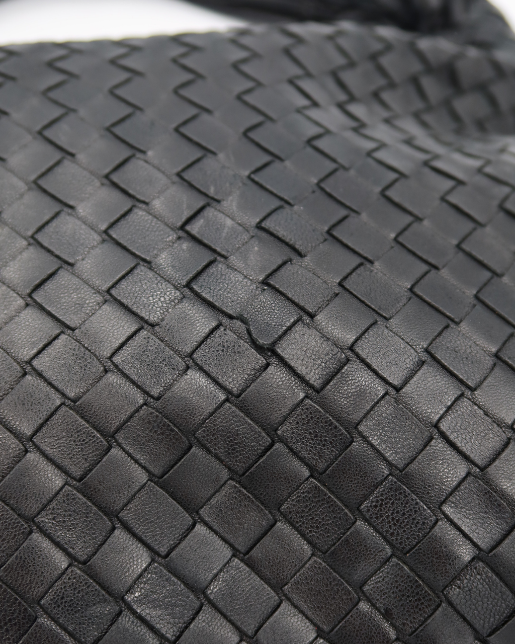 Bottega Black Intrecciato Hobo Bag