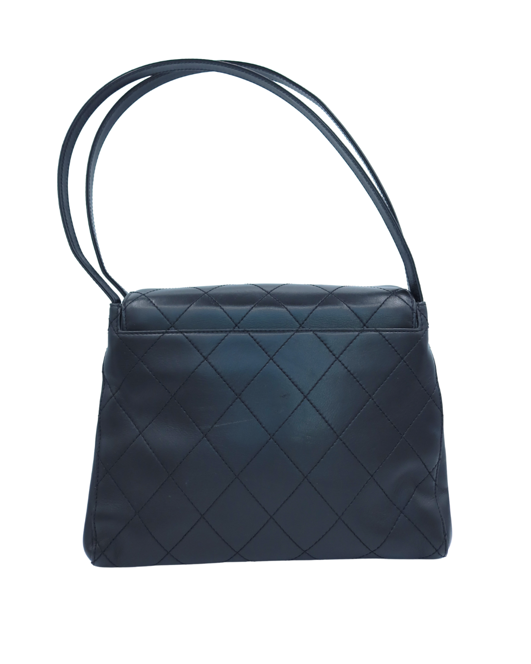 Chanel Vintage Black Matelasse Quilted Lambskin Shoulder Bag 1997–1999