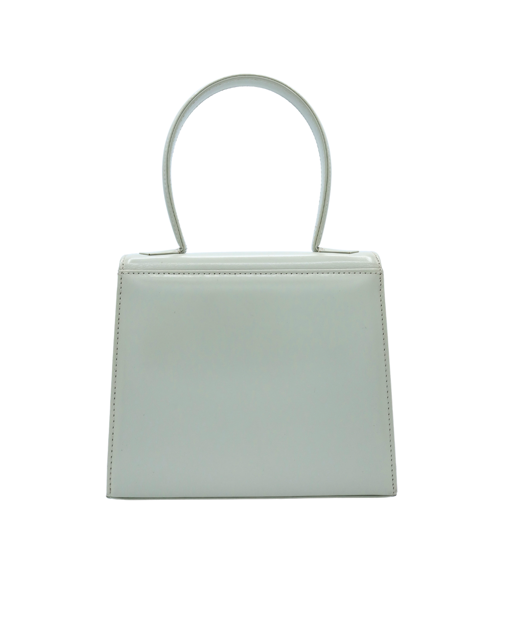 Yves Saint Laurent Vintage Light Gray Leather Top Handle Bag