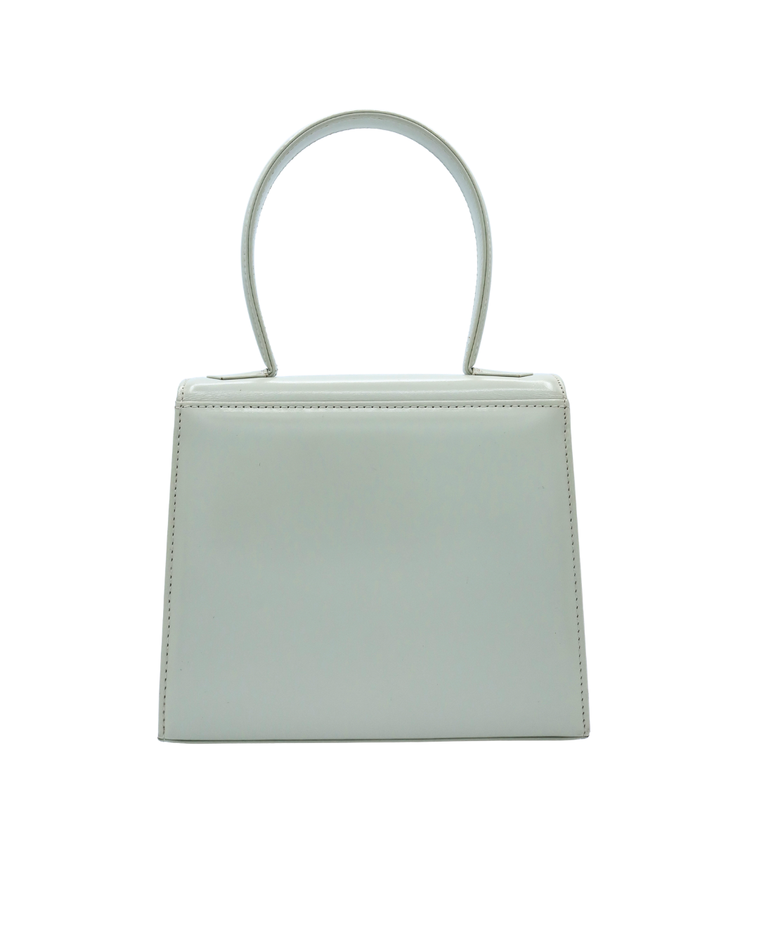 Yves Saint Laurent Vintage Light Gray Leather Top Handle Bag