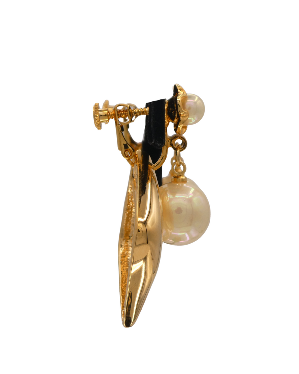 Yves Saint Laurent Vintage Gold & Pearl Drop Earrings