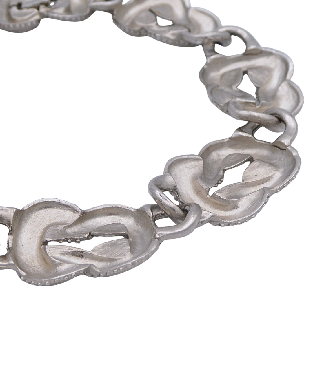 Givenchy Vintage Silver Interlocking Rope Chain Necklace