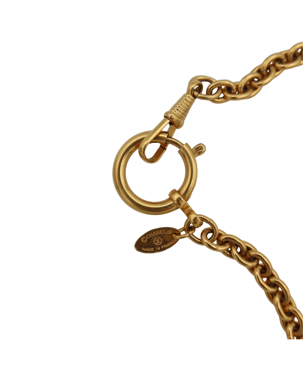 Chanel Vintage Gold-Tone Lion Medallion Long Necklace