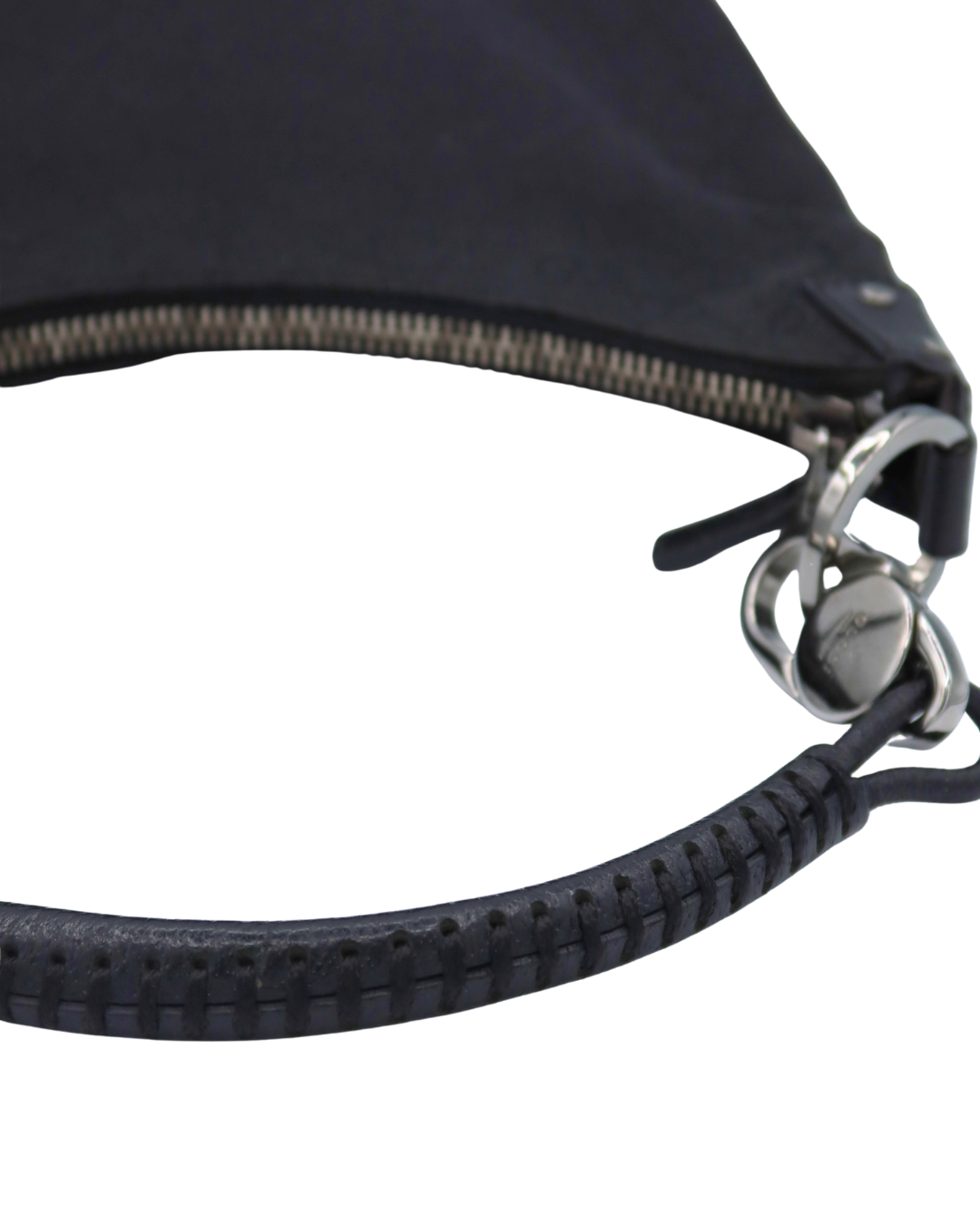 Gucci Vintage GG Black Canvas Shoulder Bag