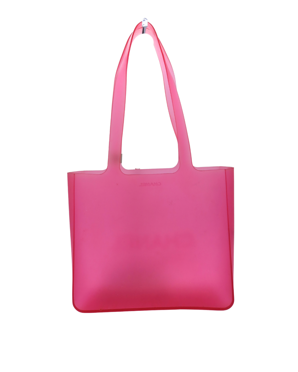 Chanel Pink Jelly Rubber CC Logo Tote Bag