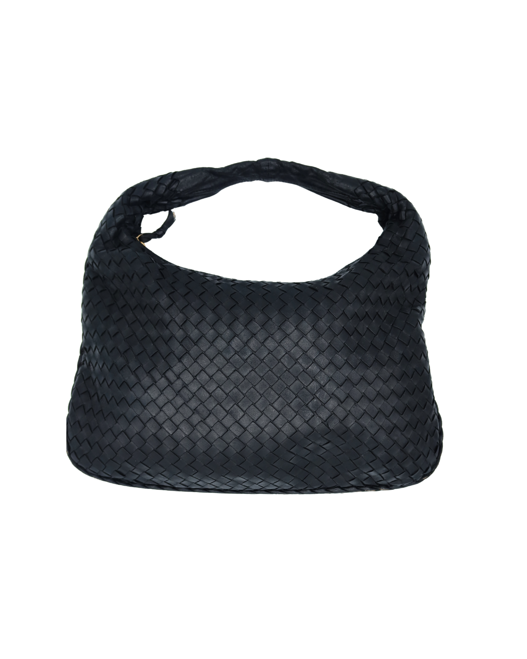 Bottega Black Intrecciato Hobo Bag