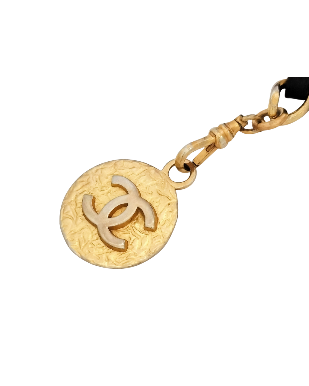 Chanel Black Chain Leather Belt 1982