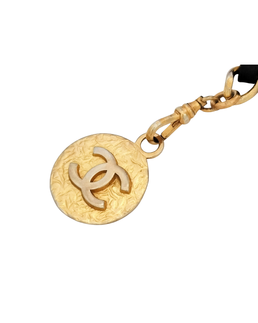 Chanel Black Chain Leather Belt 1982