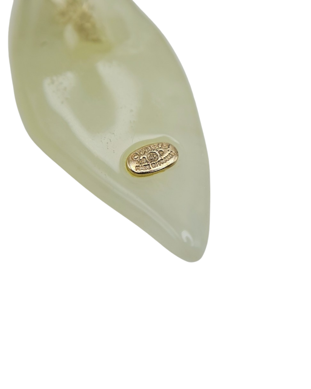 Chanel Camellia Mint Green Resin Choker Necklace Spring 2002