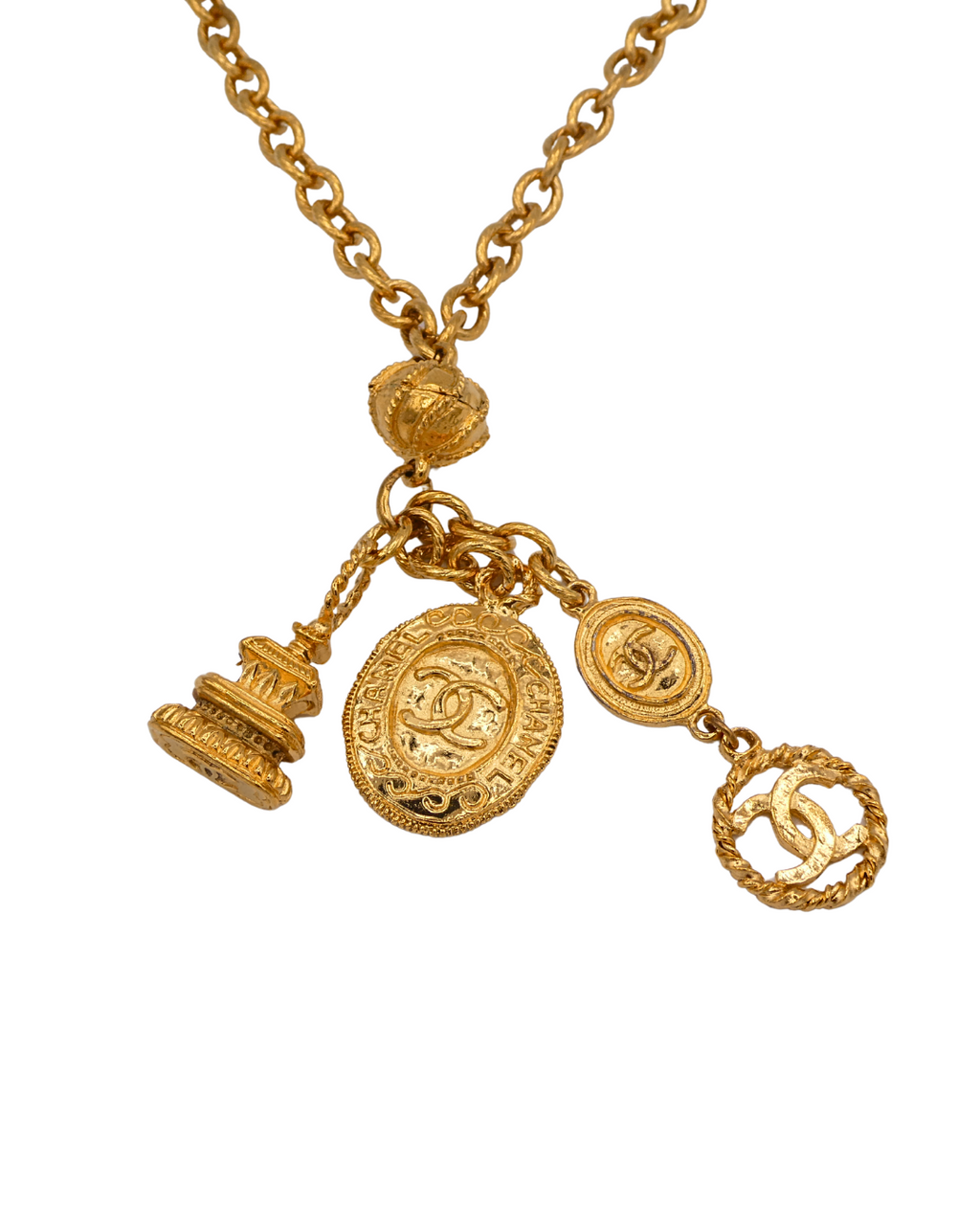 Chanel Vintage CC Charm Pendant Necklace