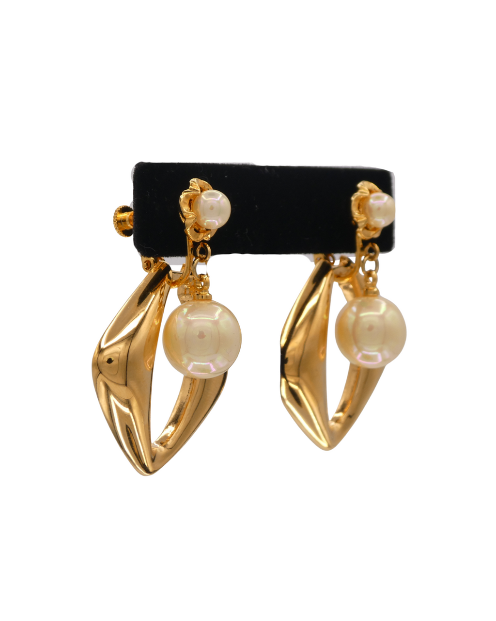 Yves Saint Laurent Vintage Gold & Pearl Drop Earrings