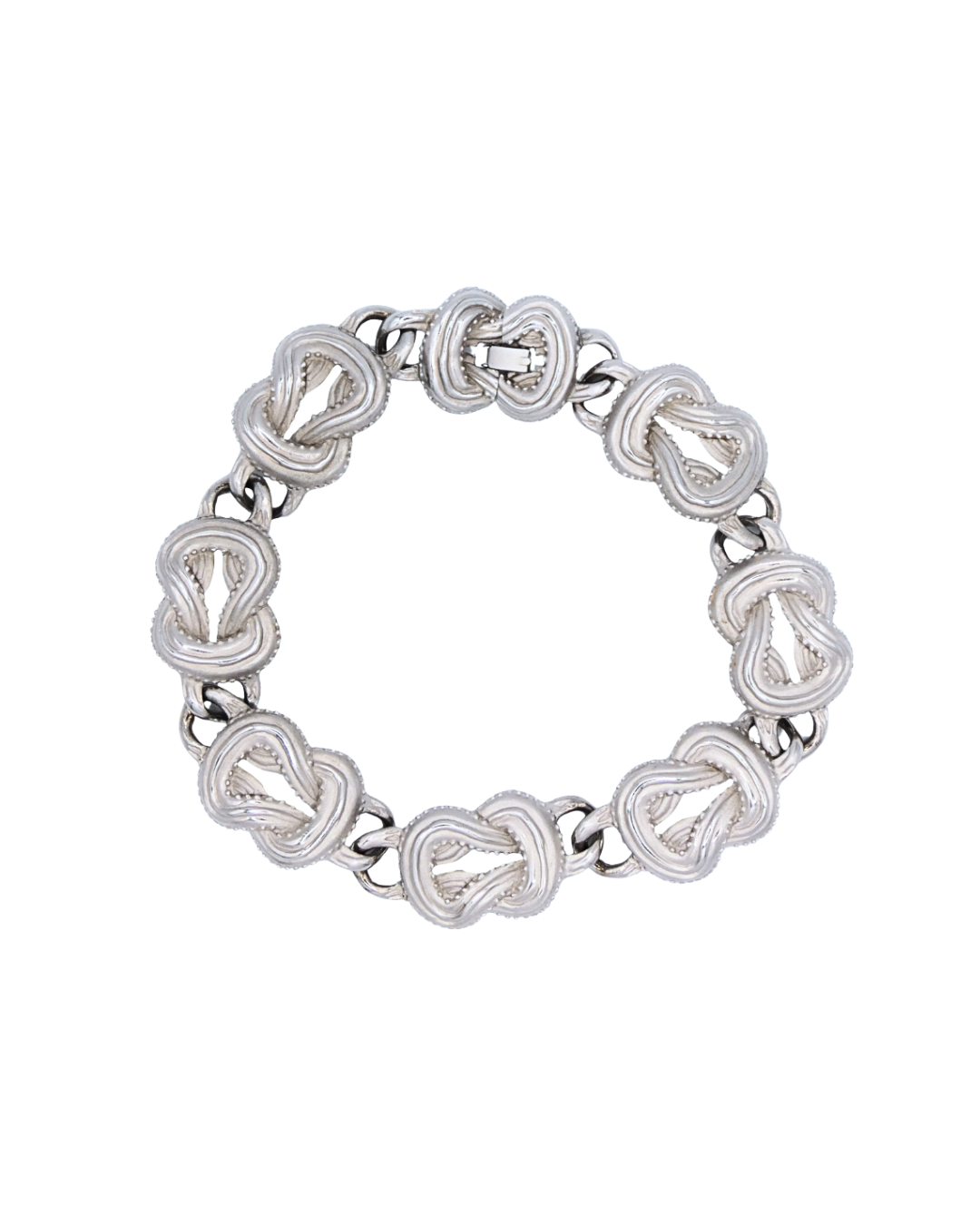 Givenchy Vintage Silver Interlocking Rope Chain Necklace