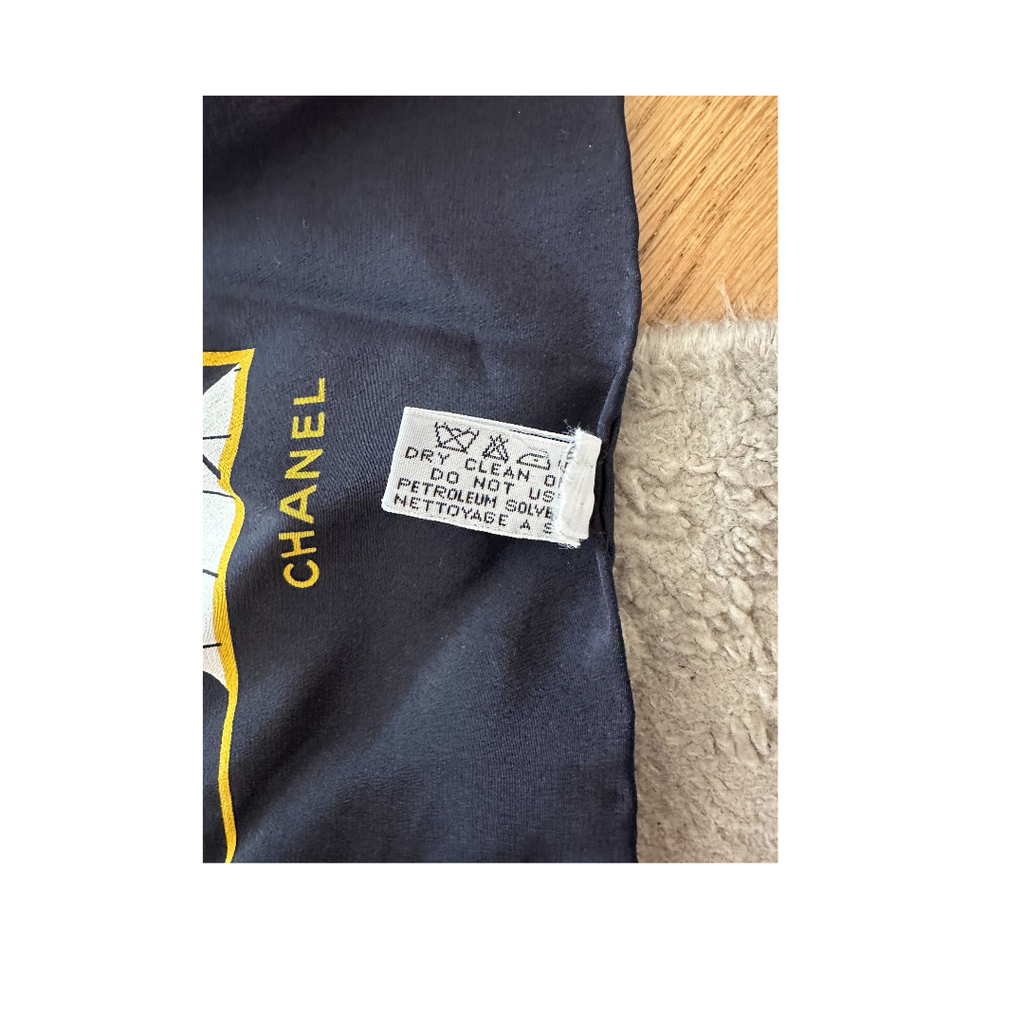 Chanel Vintage Silk Scarf Coco Chanel