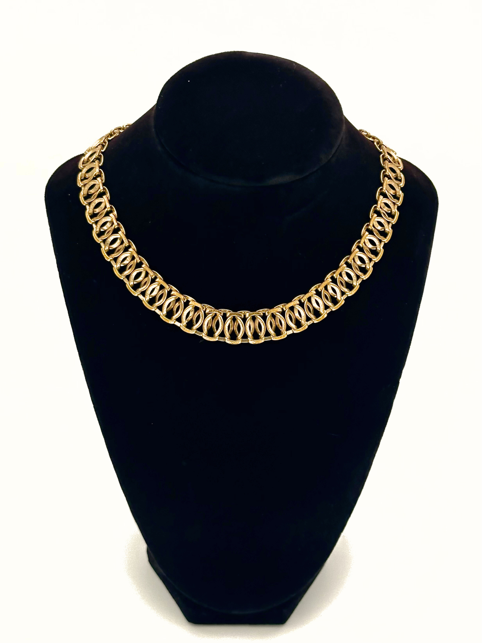 Givenchy Vintage Gold-Tone Woven Link Statement Choker Necklace