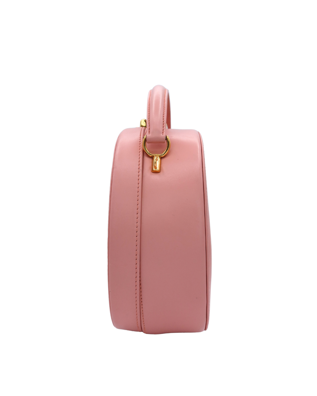 Gucci Vintage Pink Round Top Handle Bag with Chain 1992
