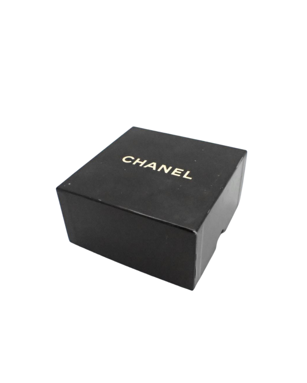 Chanel Gold Black Leather Chain Belt