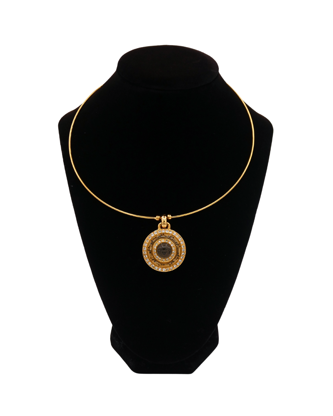 Gianni Versace 1990s Vintage Medusa Coin Medallion Choker Necklace