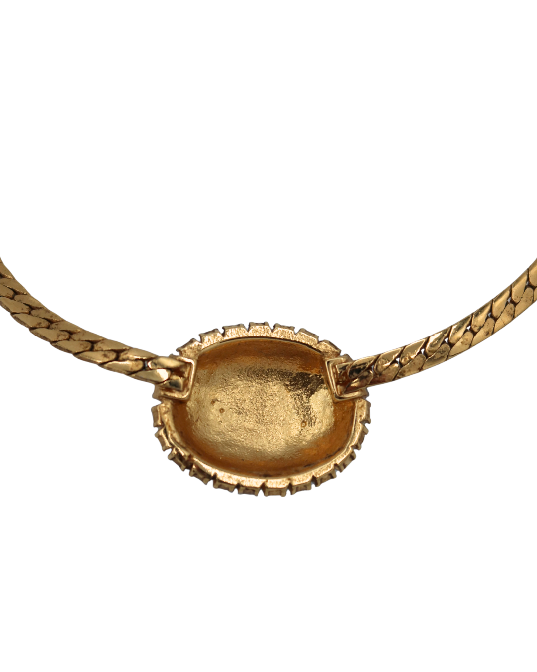 Nina Ricci Vintage Pearl & Crystal Halo Gold-Tone Necklace