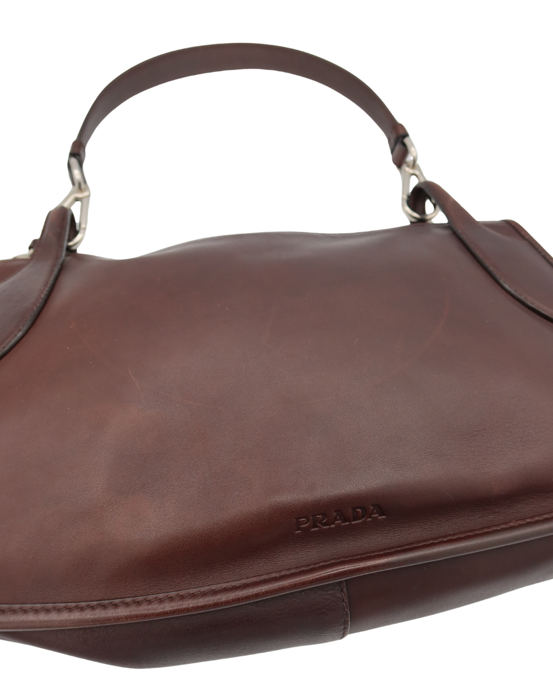 Prada Brown Leather Shoulder Bag