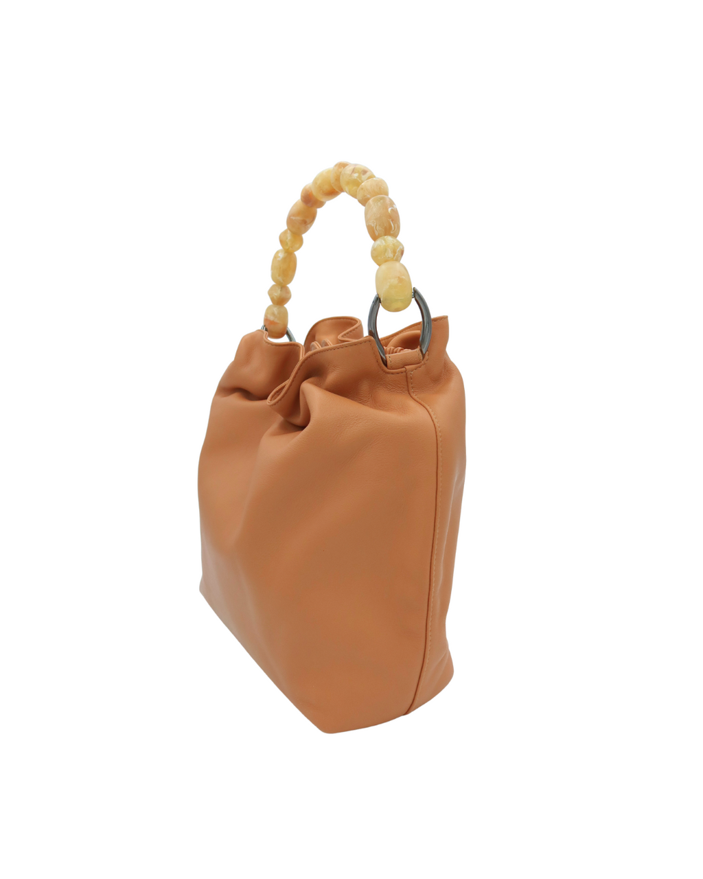 Christian Dior Maris Pearl Leather Handbag in Camel