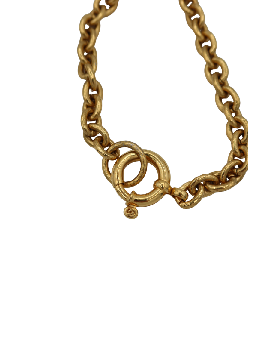 Chanel Vintage Gripoix Heart CC Pendant Necklace 94A