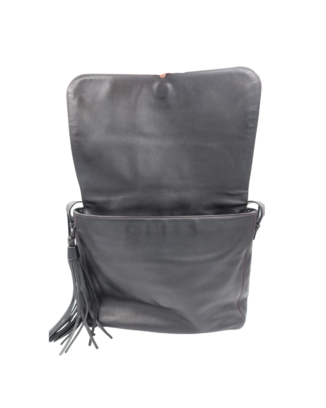 Chanel Vintage Black Lambskin CC Stitch Tassel Shoulder Bag 1997–1999