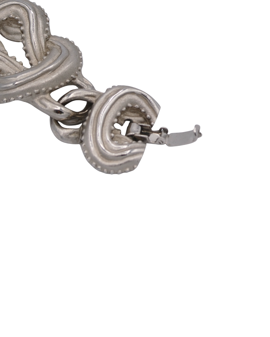 Givenchy Vintage Silver Interlocking Rope Chain Necklace