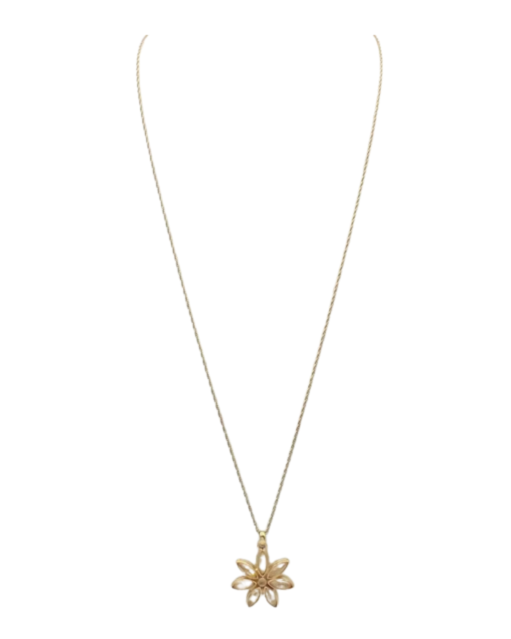 YSL Flower Pendant Necklace