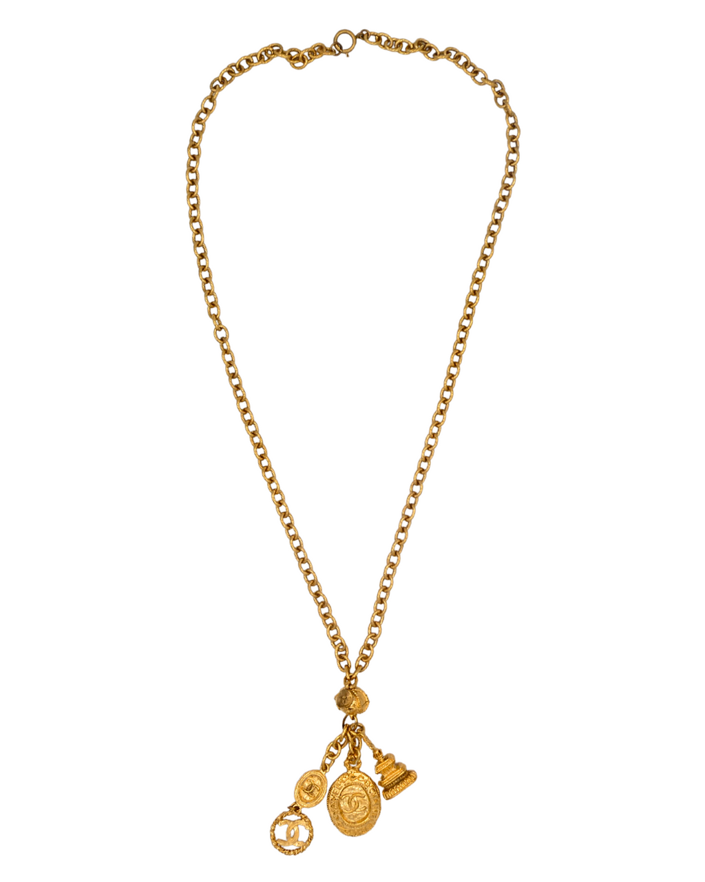 Chanel Vintage CC Charm Pendant Necklace