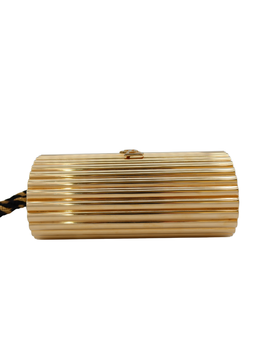 Yves Saint Laurent Vintage Gold-Tone Metal Opium Bag