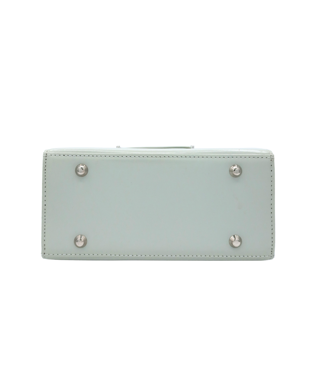 Yves Saint Laurent Vintage Light Gray Leather Top Handle Bag