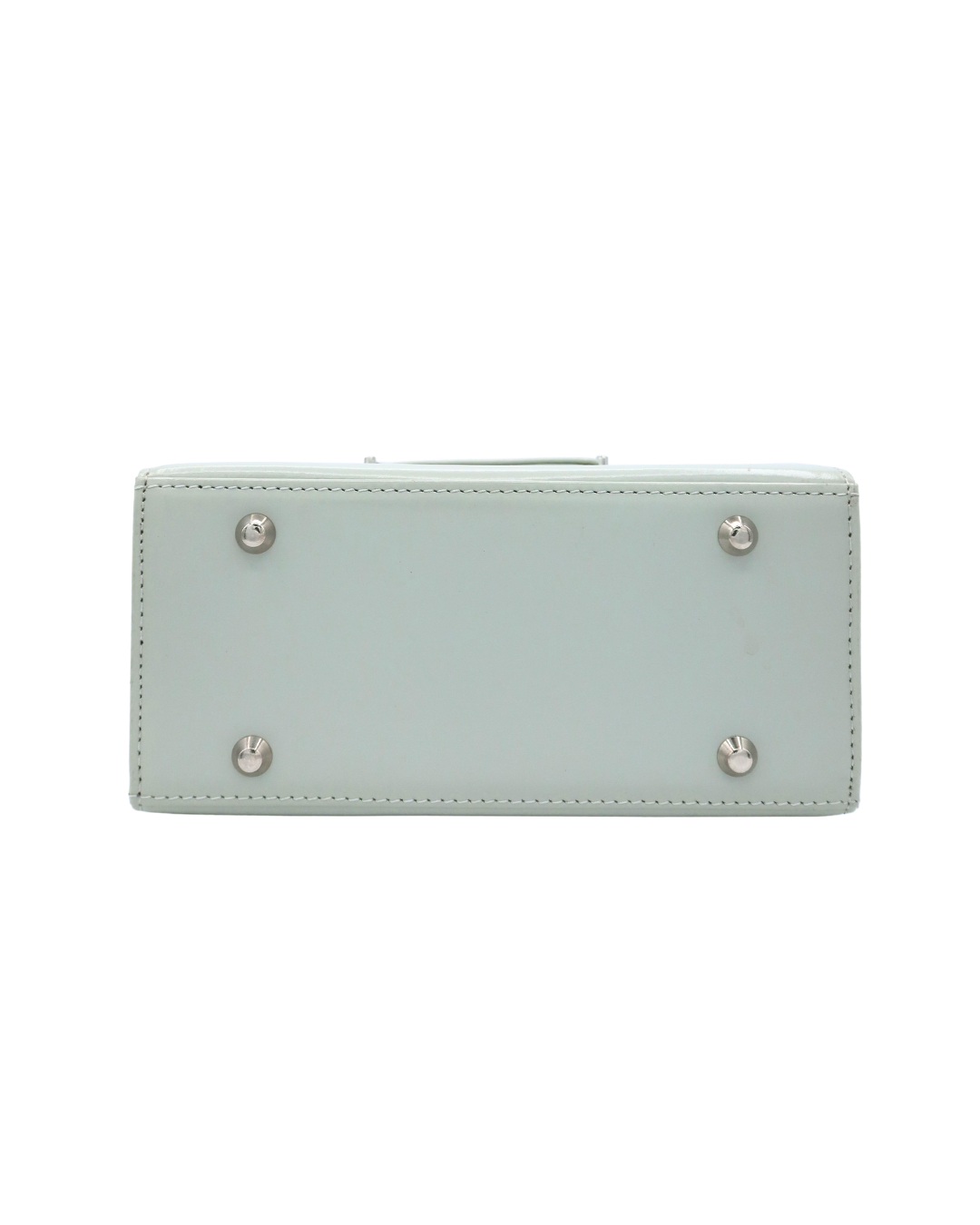 Yves Saint Laurent Vintage Light Gray Leather Top Handle Bag