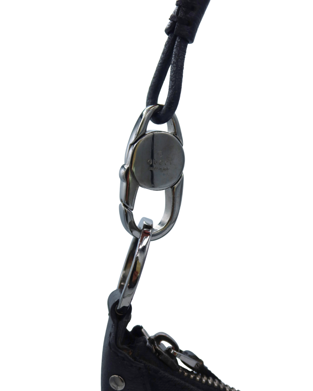 Gucci Vintage GG Black Canvas Shoulder Bag