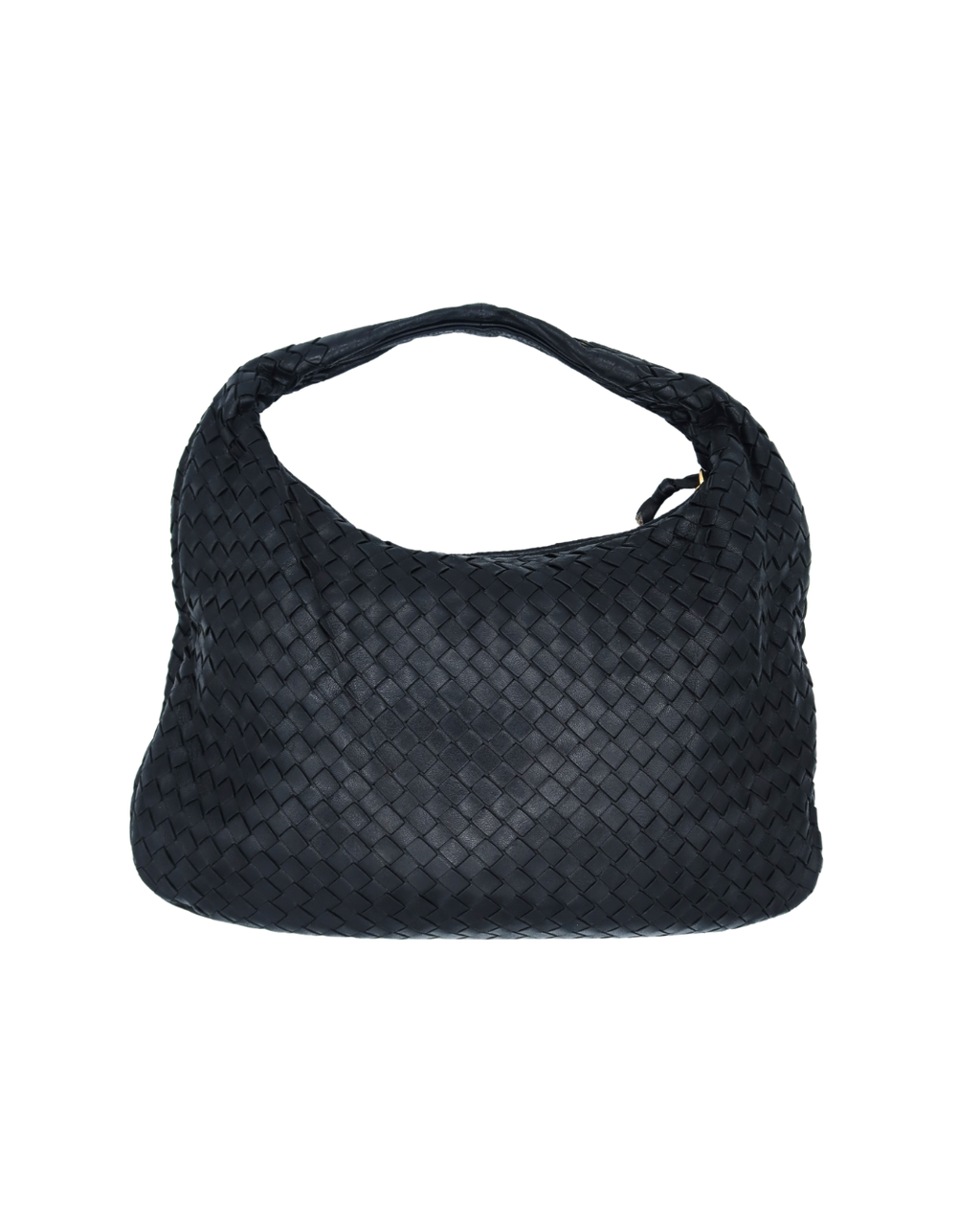 Bottega Black Intrecciato Hobo Bag