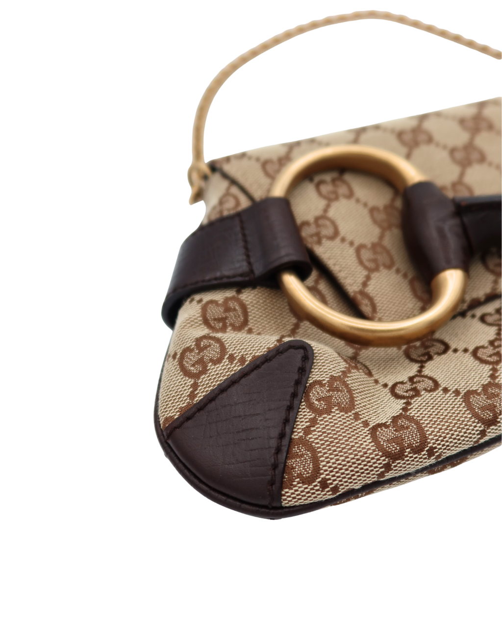 Gucci by Tom Ford Brown CC Canvas Horsebit Bag