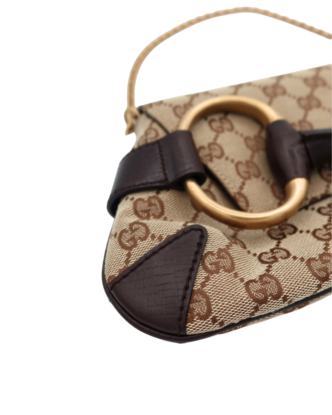 Gucci by Tom Ford Brown CC Canvas Horsebit Bag