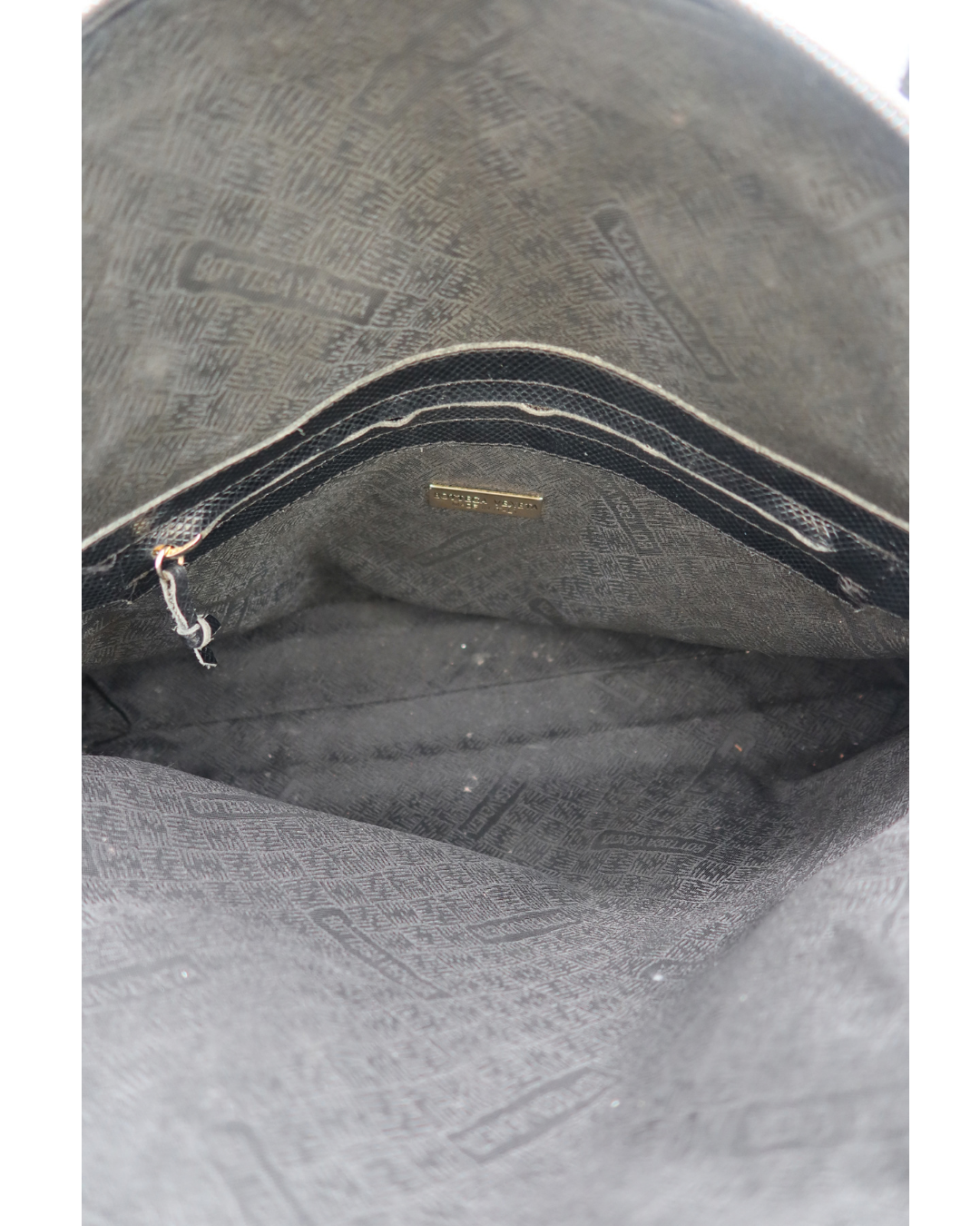 Bottega Veneta Vintage Black Textured Leather Dome Top Handle Bag Crossbody