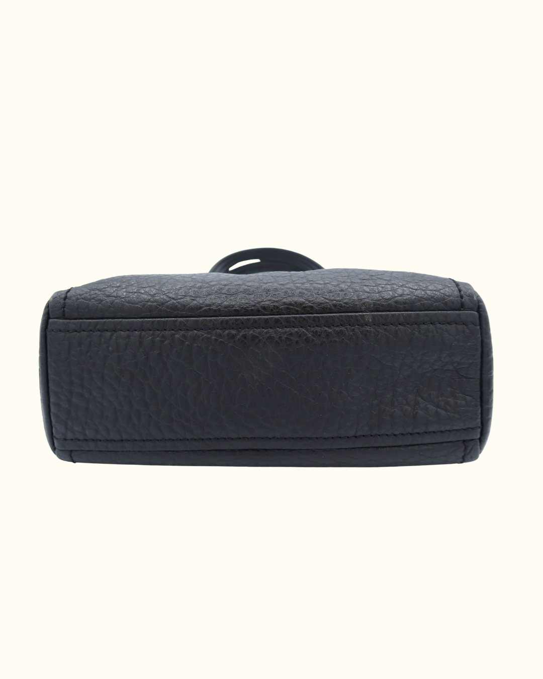 Prada Black Leather Frame Shoulder Bag