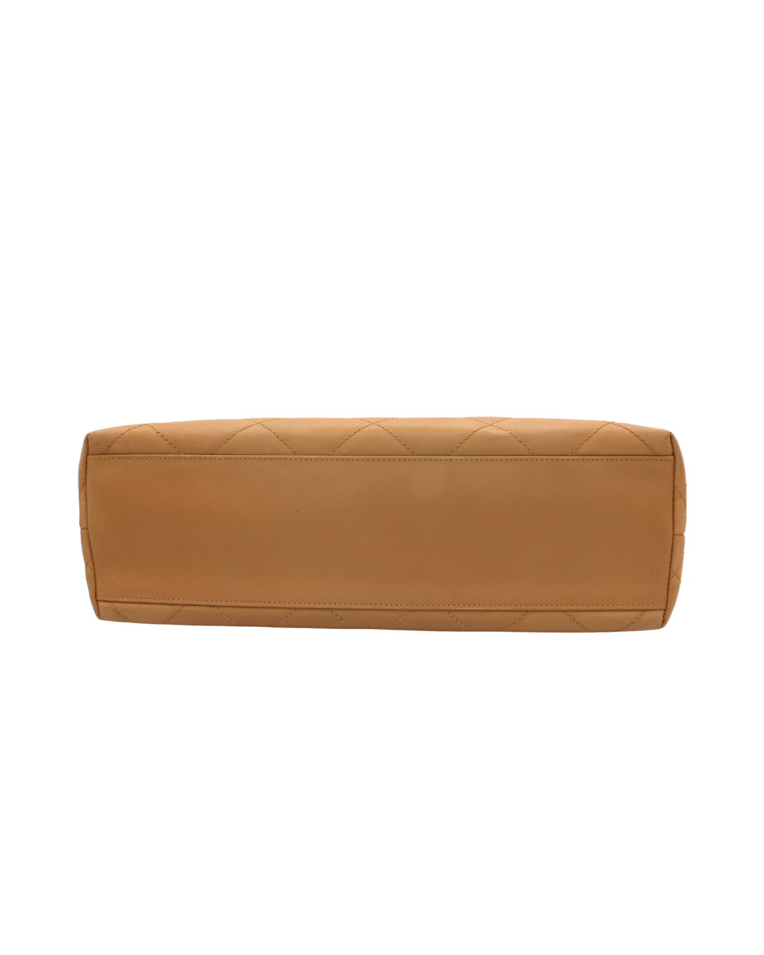 Chanel Vintage Tan Quilted Lambskin Wood Handle Bag 2000–2002