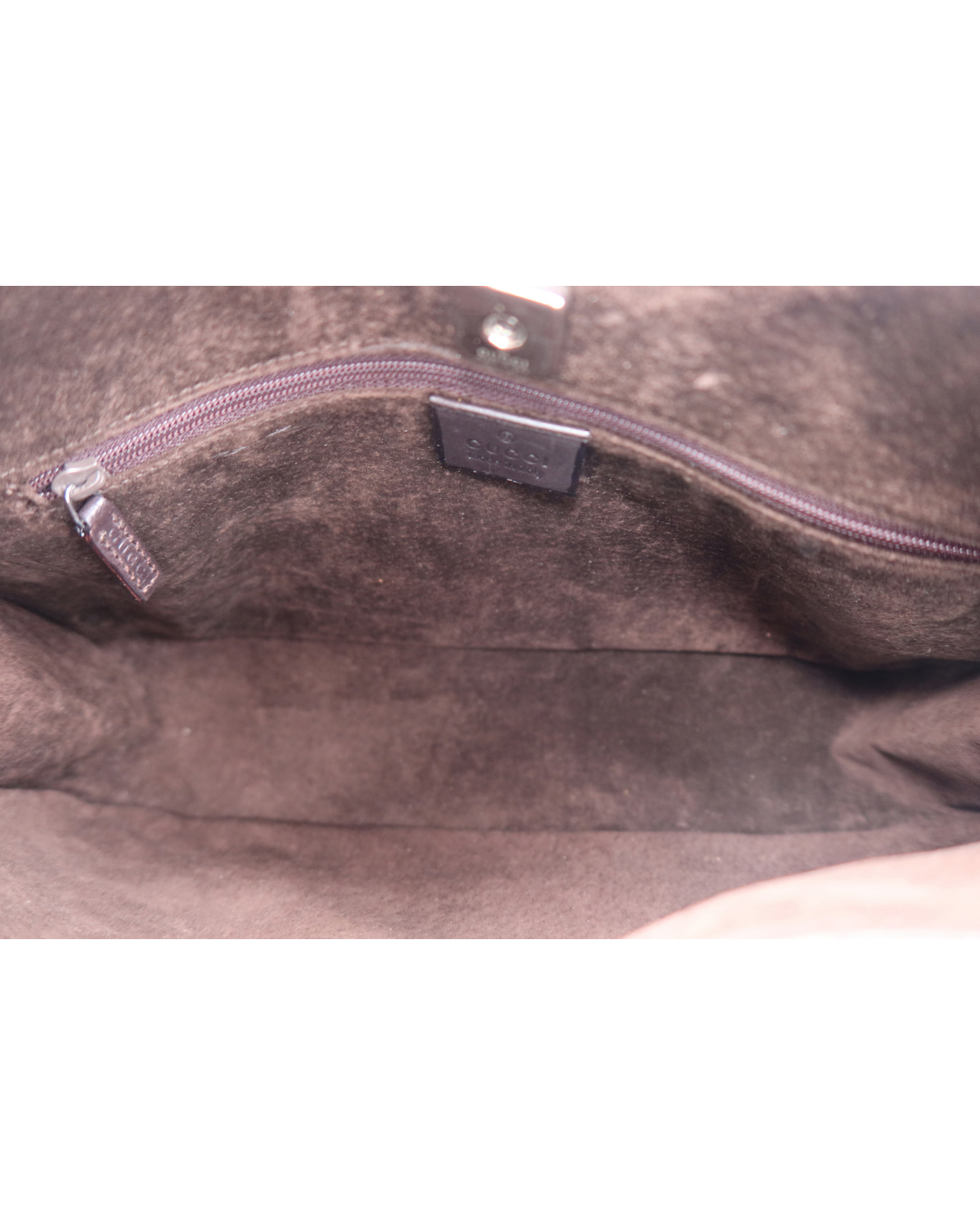 Gucci Dark Brown Leather Hobo Shoulder Bag