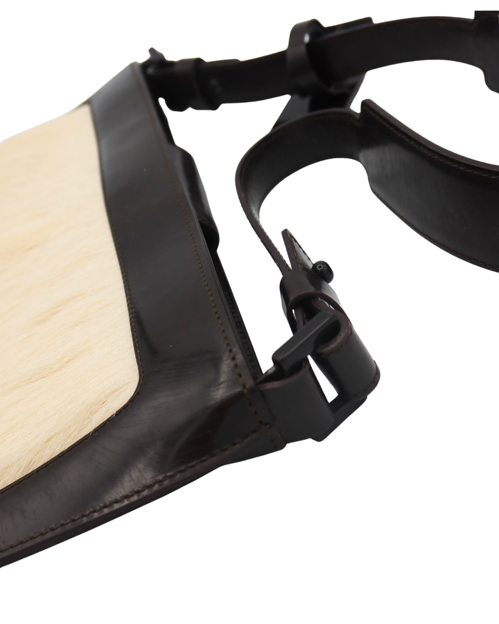 Celine Cream Pony Hair Shoulder Bag