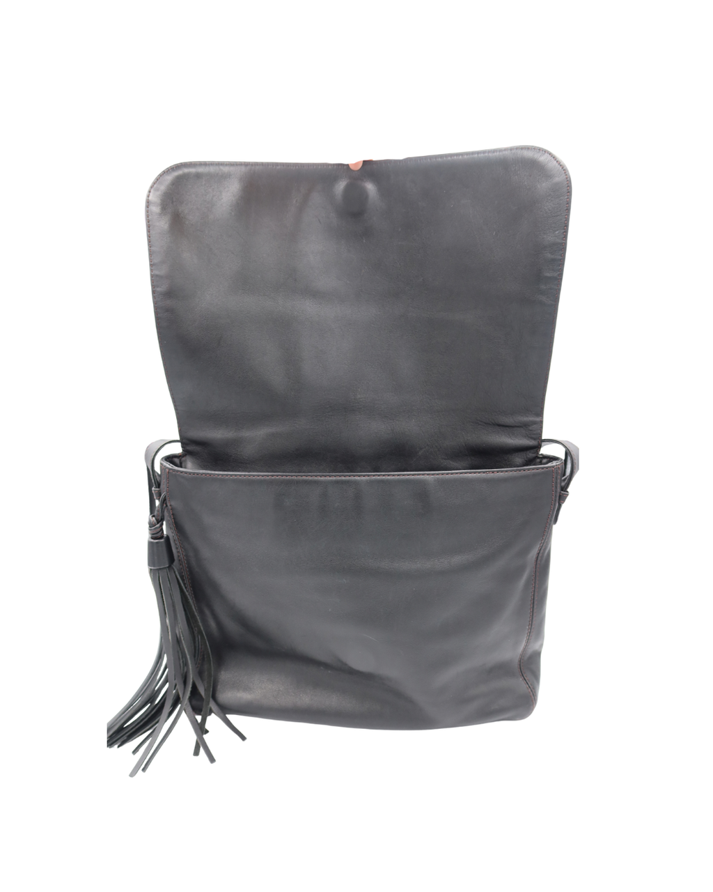Chanel Vintage Black Lambskin CC Stitch Tassel Shoulder Bag 1997–1999